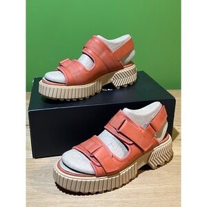 Sorel Ona Ave Multistrap Mid Sandal Women's NIB Tuscan/Orange Size 9  Chunky